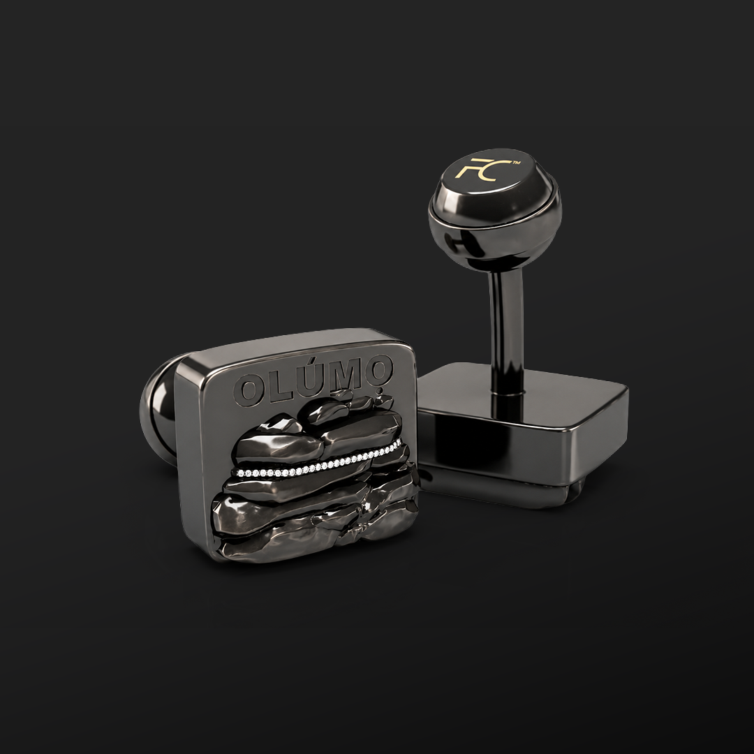OLUMO GUNMETAL CUFFLINKS