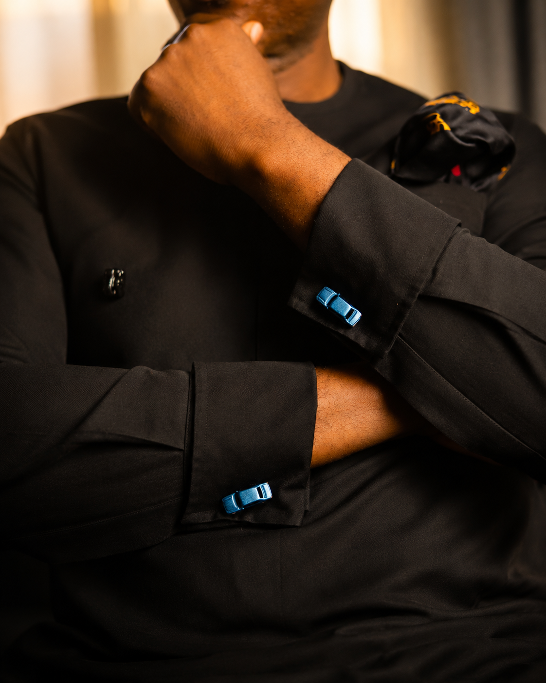 DESTINY- PEUGEOT 504 METALLIC BLUE CUFFLINKS
