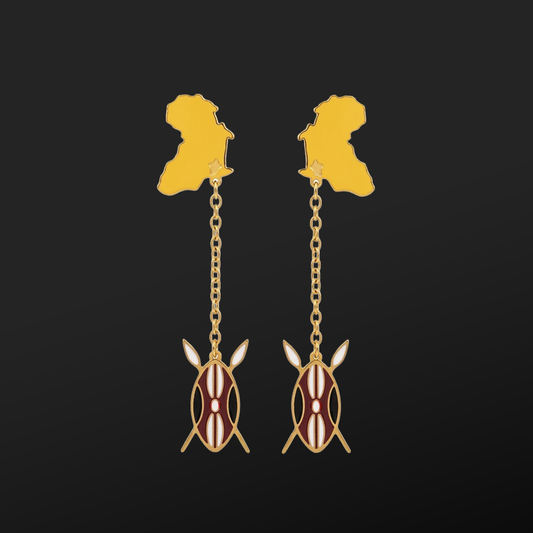 AFRICA LIBERTY GOLD DROP EARRING