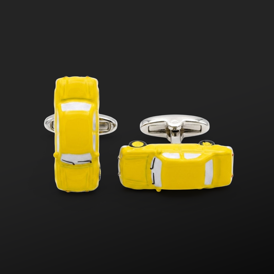 DESTINY- PEUGEOT 504 MUSTARD YELLOW CUFFLINKS