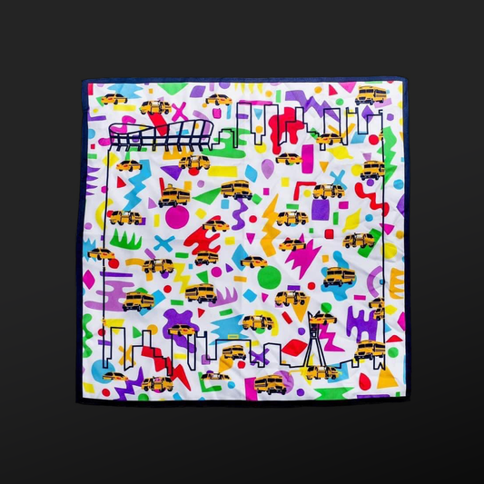 GRAFFITI LAGOSA WHITE POCKET SQUARE
