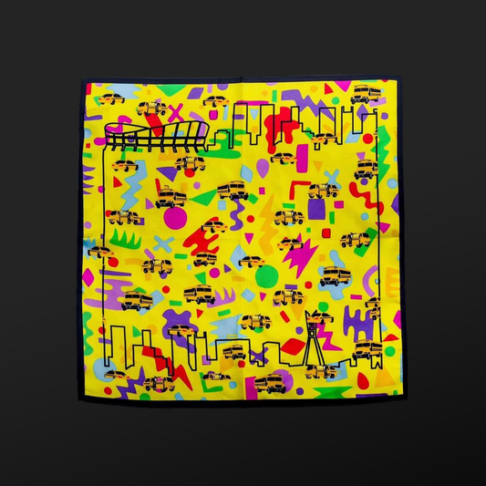 GRAFFITI LAGOSA YELLOW  POCKET SQUARE