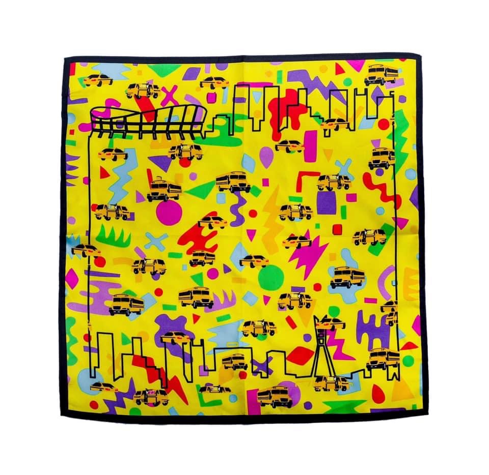 GRAFFITI LAGOSA YELLOW  POCKET SQUARE