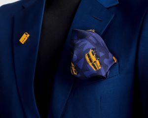 FITI ICONIC SKYLINE BLUE POCKET SQUARE