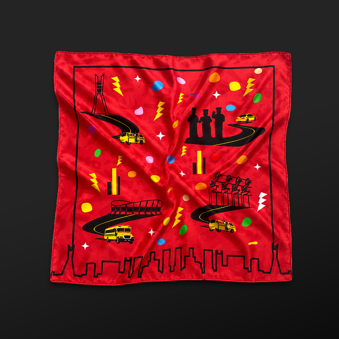 ICONIC LAGOSA RED POCKET SQUARE