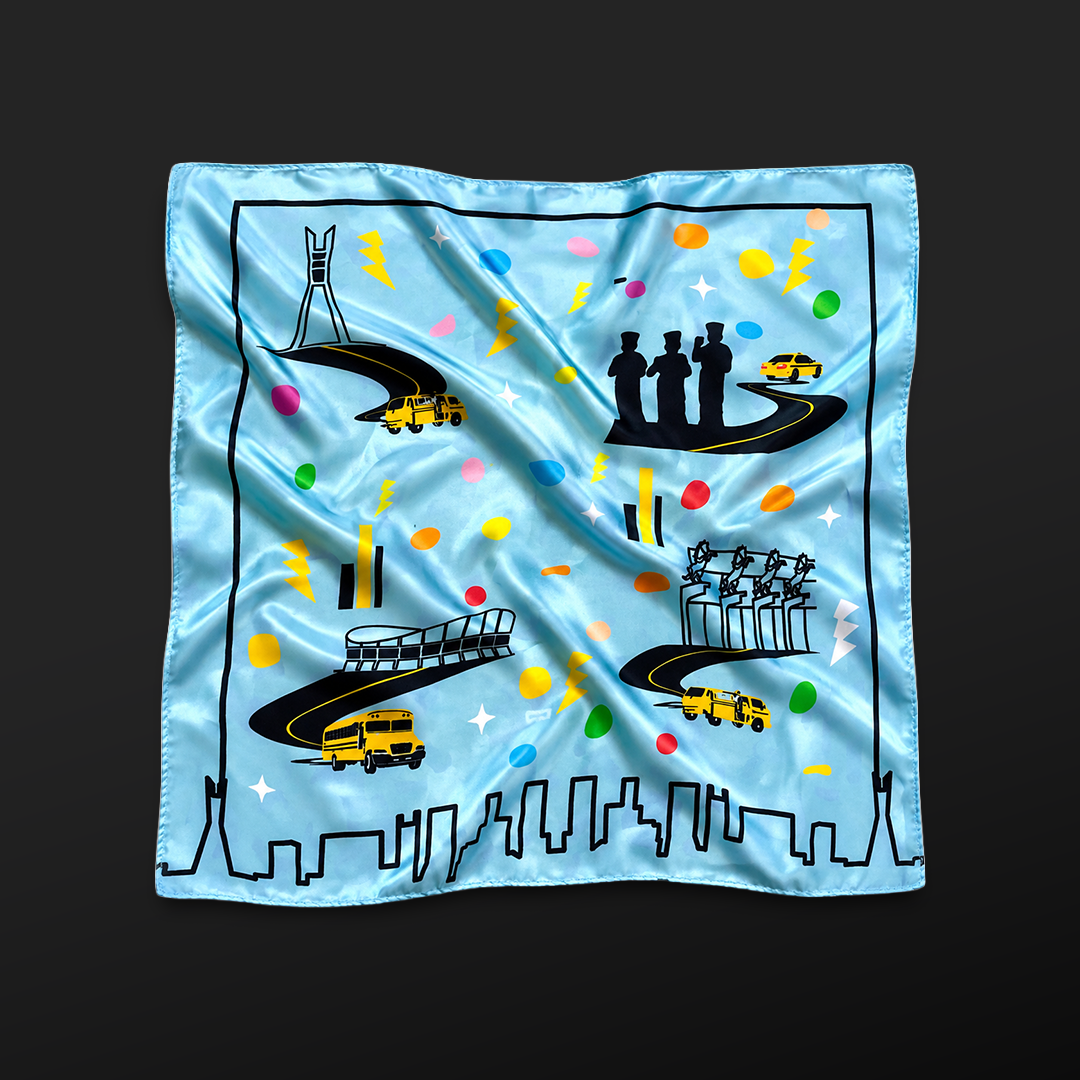 ICONIC LAGOSA TEAL POCKET SQUARE