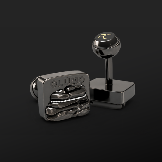 OLUMO GUNMETAL CUFFLINKS