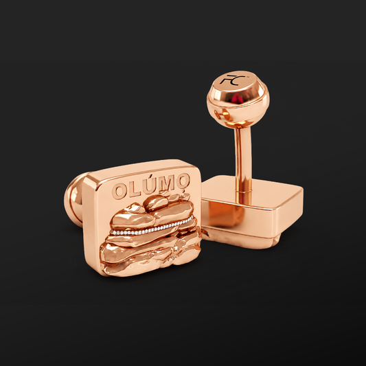 OLUMO ROSE GOLD CUFFLINKS