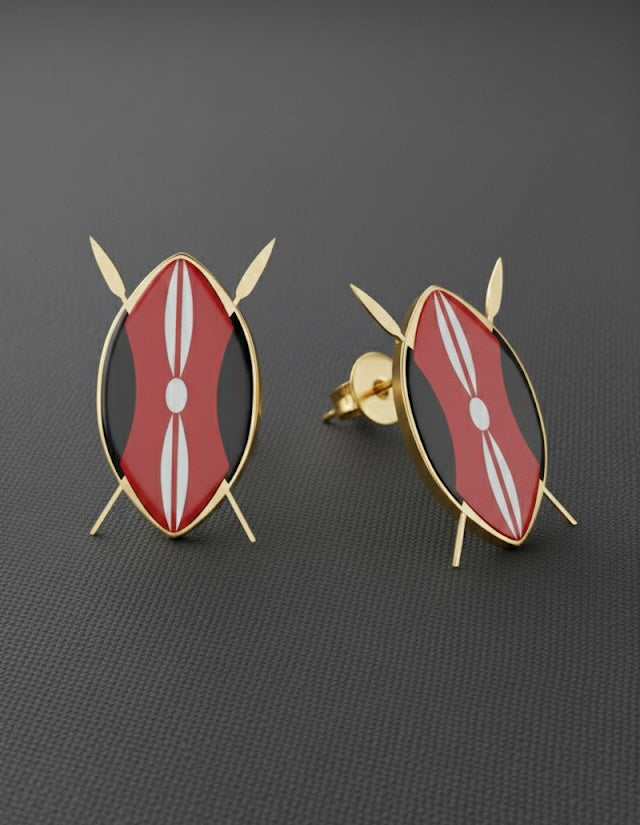 LIBERTY GOLD STUD EARRINGS