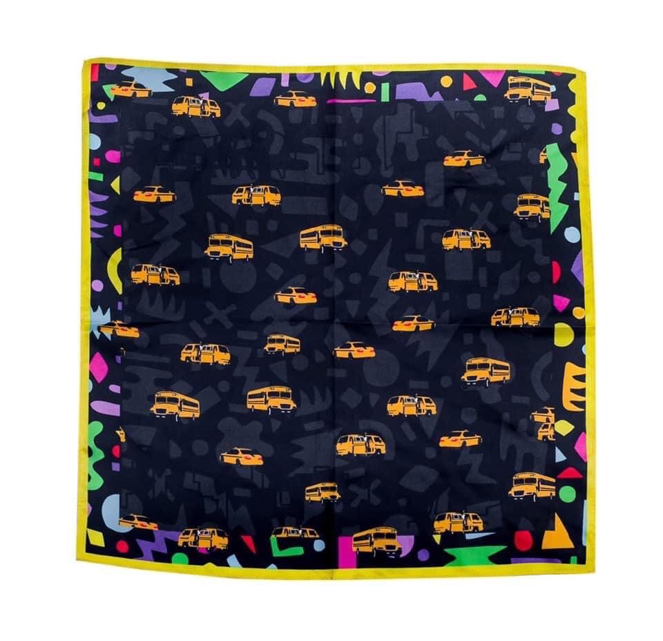 FITI ICONIC BLACK SKYLINE POCKET SQUARE