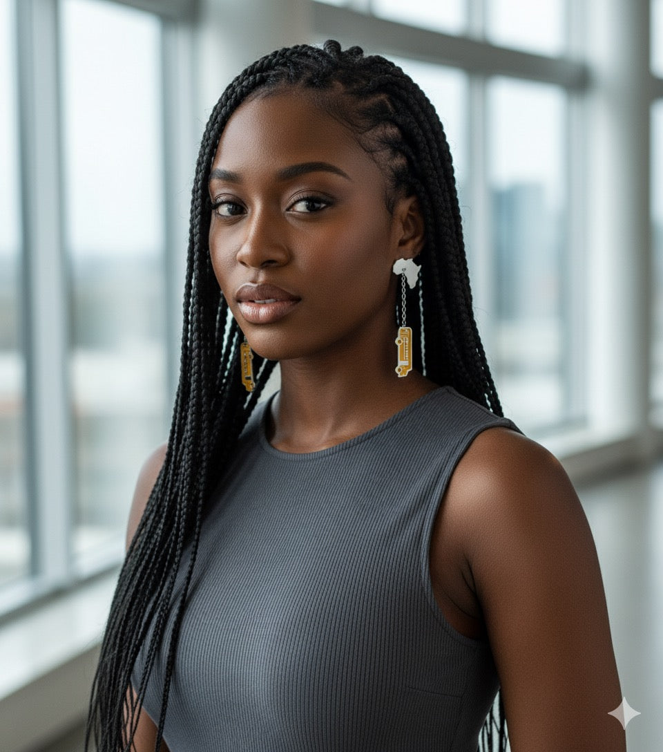 FITI DANFO SILVER DROP EARRINGS