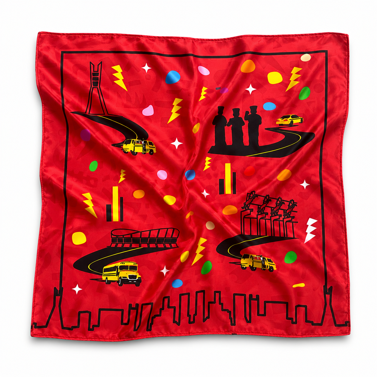 ICONIC LAGOSA RED POCKET SQUARE