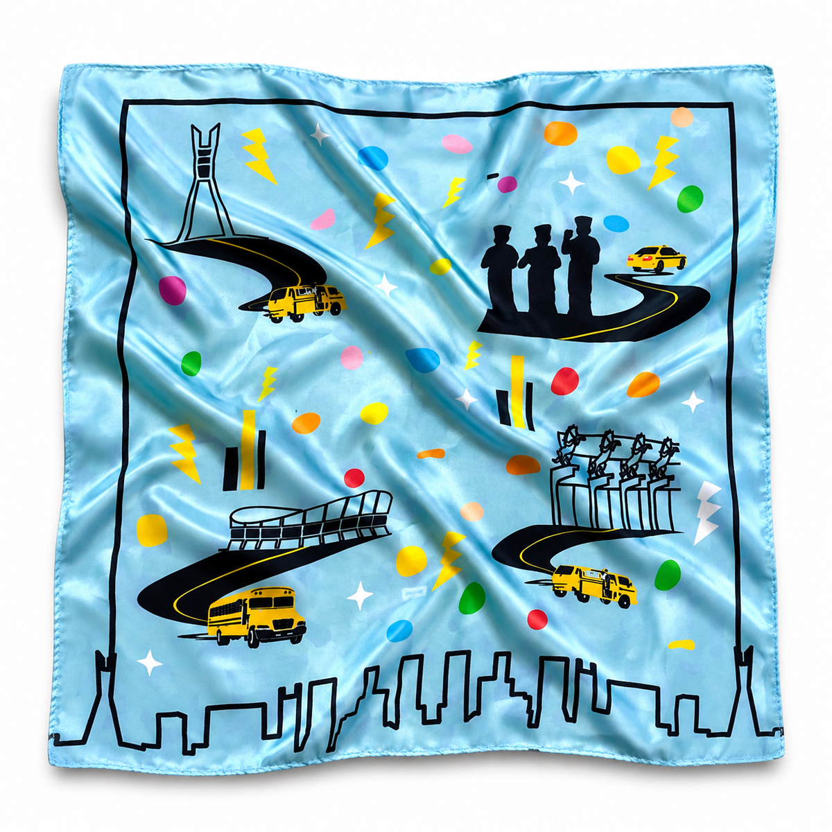 ICONIC LAGOSA TEAL POCKET SQUARE