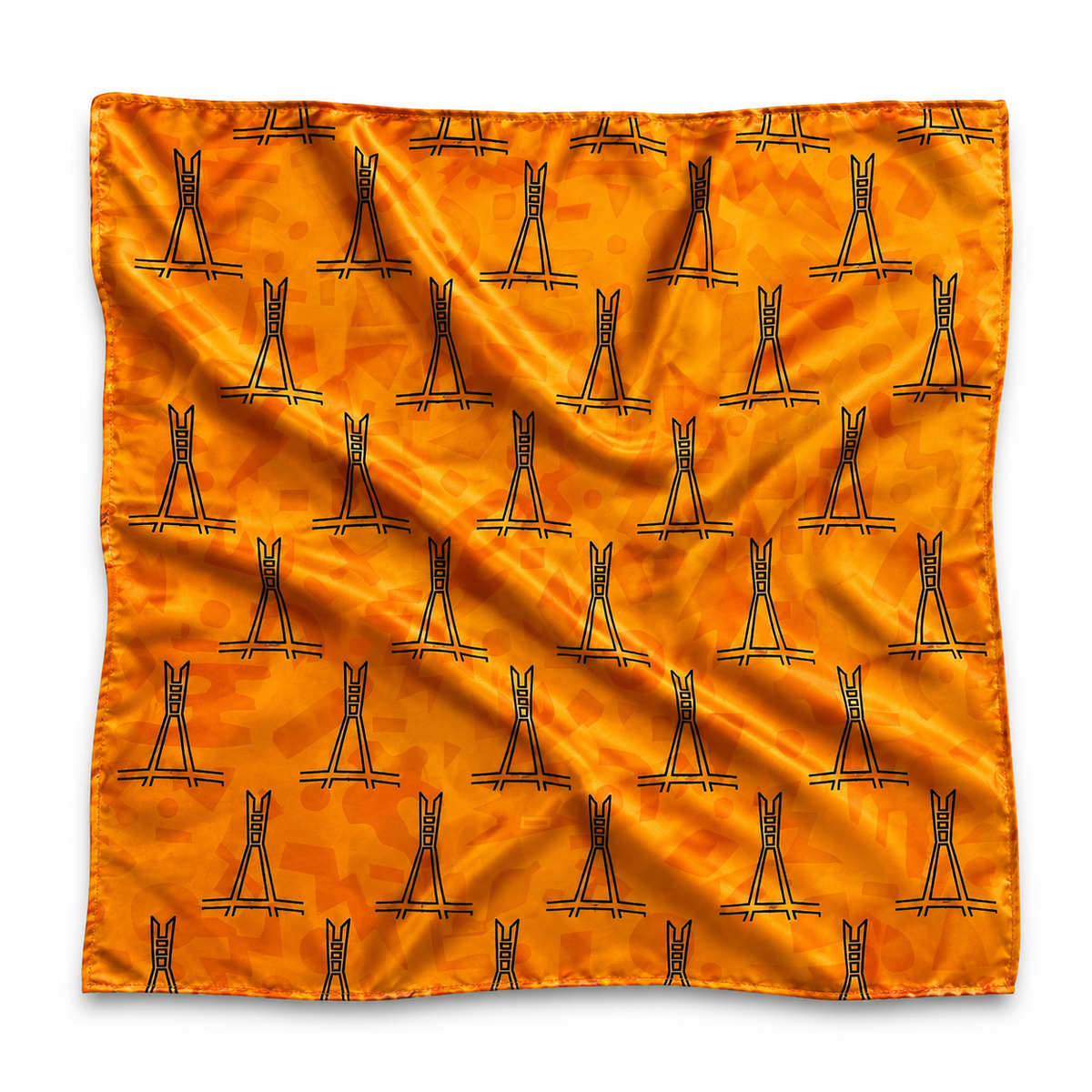 FITI LEKKOYI ORANGE POCKET SQUARE