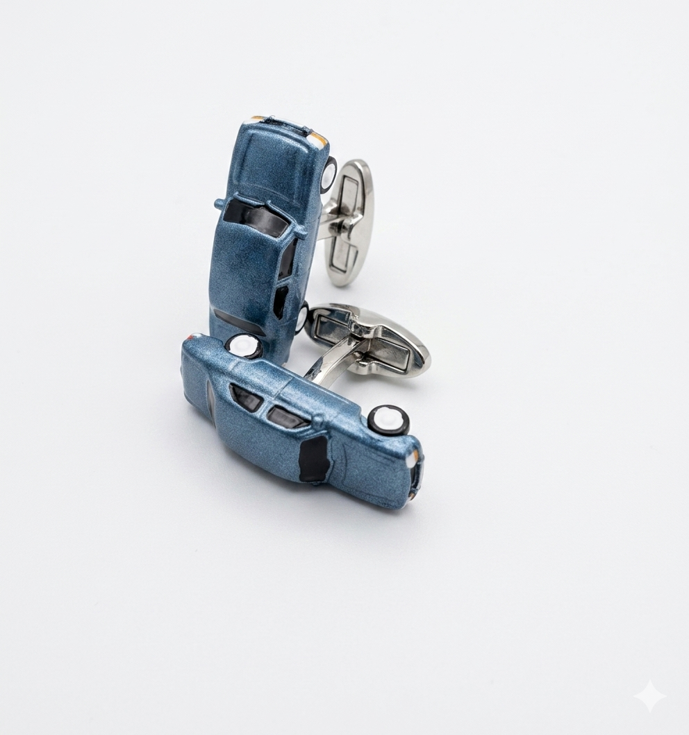 DESTINY- PEUGEOT 504 METALLIC BLUE CUFFLINKS