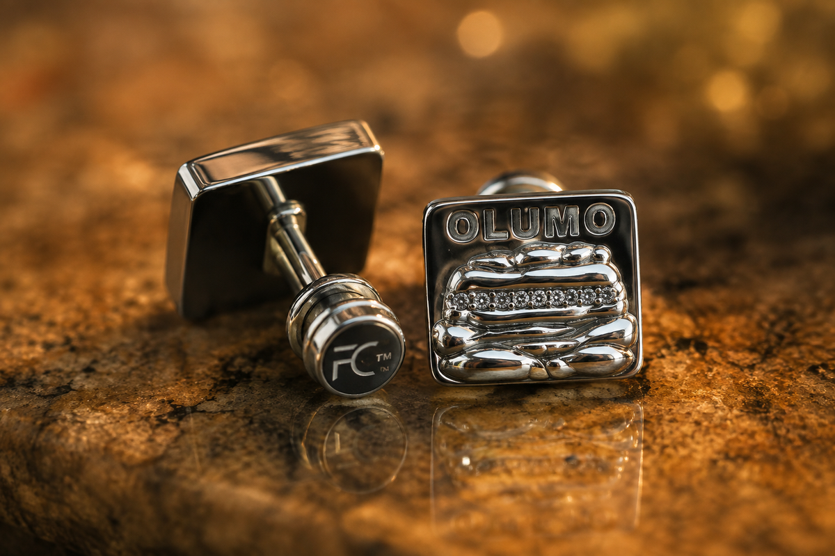 OLUMO GUNMETAL CUFFLINKS