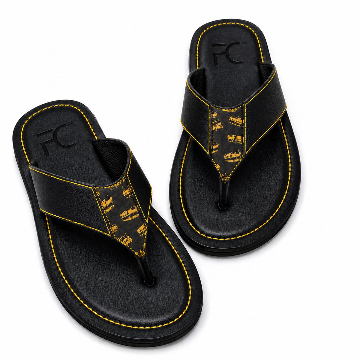 ODOGWU BLACK THONG SLIPPERS