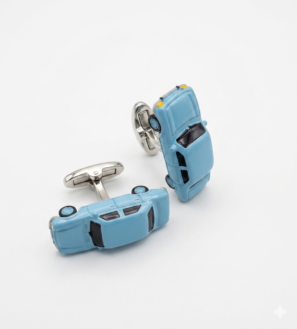 DESTINY- PEUGEOT 504 SKY BLUE CUFFLINKS