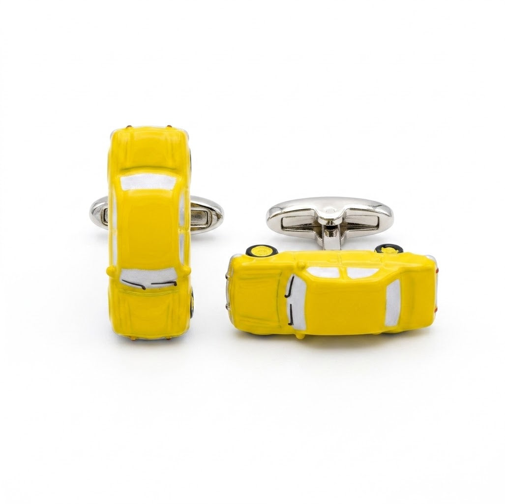 DESTINY- PEUGEOT 504 MUSTARD YELLOW CUFFLINKS