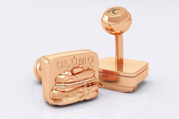 FC- OLÚMO ROCK ROSE GOLD CUFFLINKS