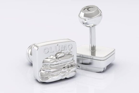FC-OLÚMO ROCK SILVER CUFFLINKS