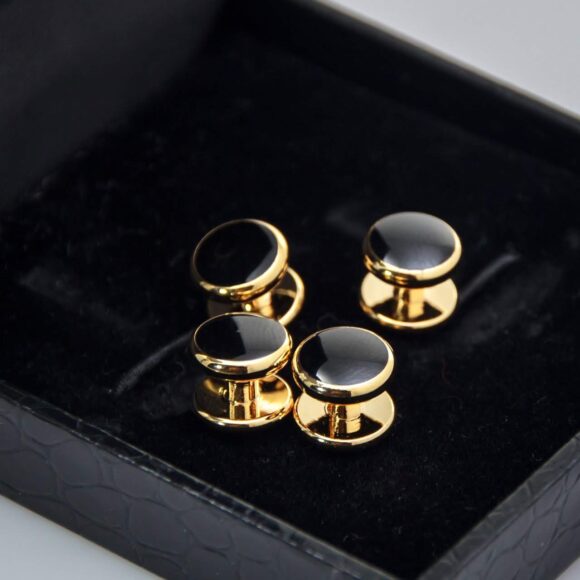 FC- Gold Black Studs
