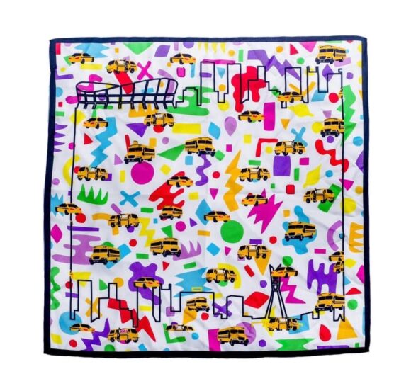 FC- FITI GRAFFITI LAGOSA POCKET SQUARE (White)