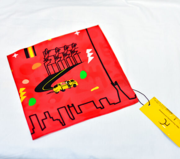 FC- FITI GRAFFITI LAGOSA POCKET SQUARE (RED)